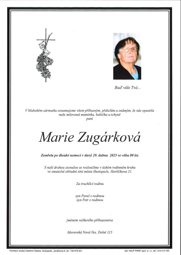 smuteční oznámení